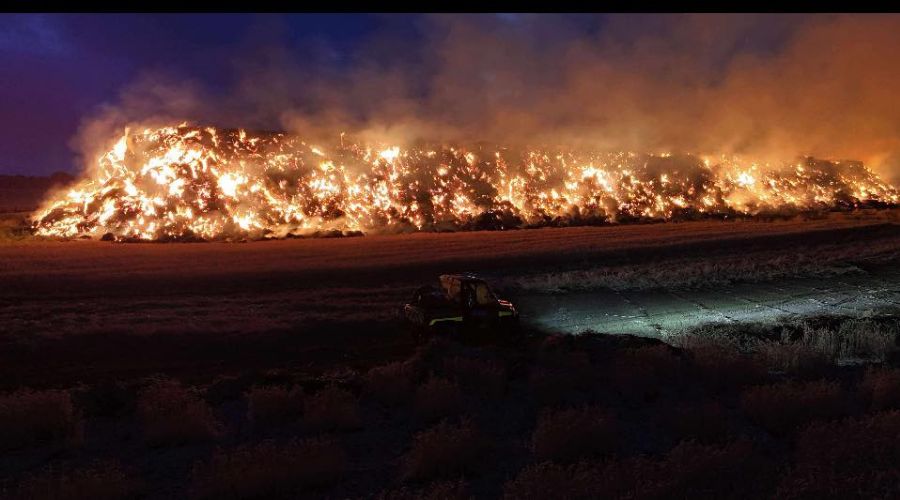 Firefighters from Ashfield Fire Station were called to the Wigsley Old Airfield just after midnight on Sunday, 13th July.