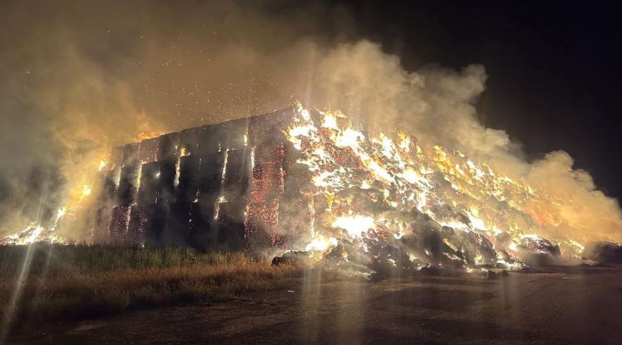 Firefighters from Ashfield Fire Station were called to the Wigsley Old Airfield just after midnight on Sunday, 13th July.